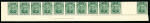 Stamp of Southern Rhodesia 1924-29 ½d. blue green, strip of eleven from the foot