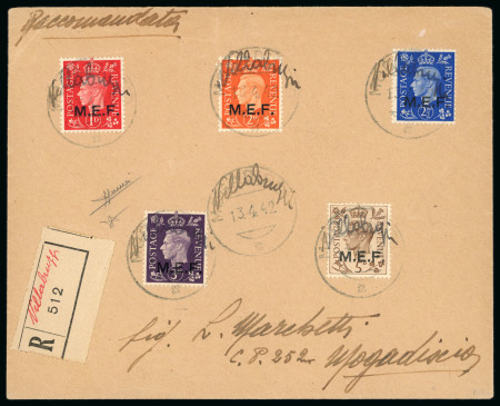 Stamp of British Occupation of Italian Colonies » Somalia Somalia 1942 MEF forerunner cover