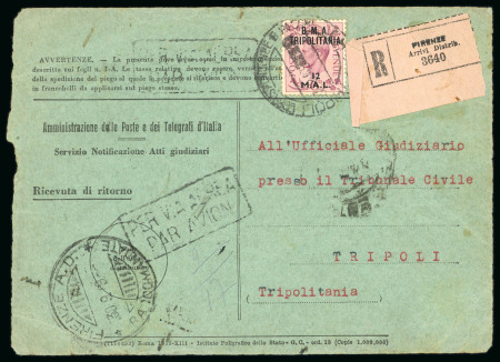 Stamp of British Occupation of Italian Colonies » Tripolitania Tripolitania 1949 Italian advice of receipt