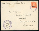 Stamp of British Occupation of Italian Colonies » Somalia Somalia 1943-44 four censored covers