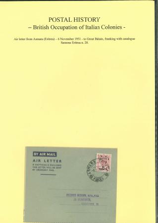 Stamp of British Occupation of Italian Colonies British Occupation on Former Italian Colonies