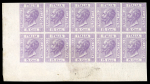 Stamp of Italy » Regno d'Italia Proofs 1864 15c change of colour imperf proof block in violel