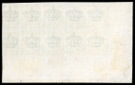 Stamp of Italy » Regno d'Italia Proofs 1864 15c change of colour imperf proof block in green