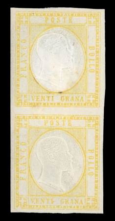 Stamp of Italian States » Naples Neapolitan Provinces 20gr triple print unused