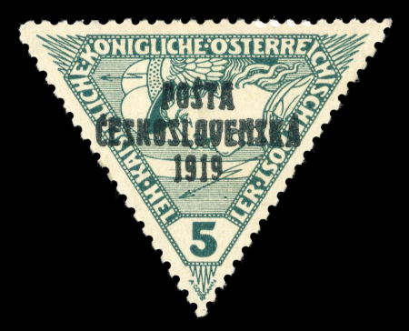 Stamp of Czechoslovakia Czechoslovakia 1919 Posta Ceskoslovenska rare 5h newspaper express