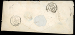 Stamp of Palestine and Holy Land Jerusalem 1855 cover to Paris via Jaffa/Syrie