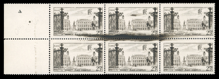Stamp of France » Variétés et curiosités 1947, Place Stanislas Nancy YT ° 778 en bloc de six