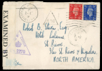 Stamp of Colonies françaises » St. Pierre et Miquelon 1941, très belle lettre affranchie avec timbres de