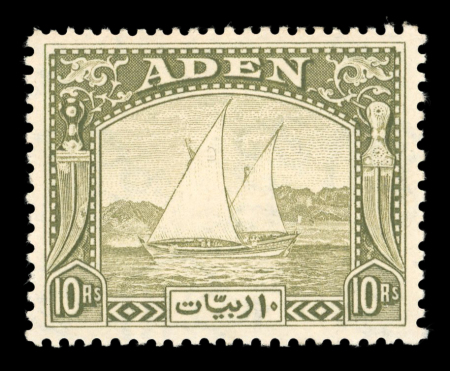 Stamp of Aden Aden 1880s-1960s, interesting collection of stamps and postal history incl. picture postcards, incoming and transit mail through Aden