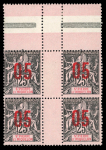 Stamp of Colonies françaises » St. Pierre et Miquelon 1912, type Groupe surchargés 05/25 joli bloc de quatre
