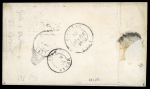 Stamp of France » Type Cérès de 1849-1850 1849, Cérès Y&T n° 3 20c noir en paire oblitéré grille