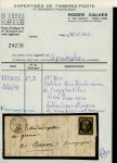 Stamp of France » Type Cérès de 1849-1850 1849, Cérès 20c noir Y&T n°3 oblitéré du cachet provisoire