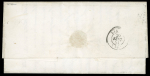 Stamp of France » Type Cérès de 1849-1850 1850, Cérès Y&T n°4 25c bleu avec pré-découpe privée