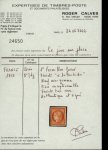 Stamp of France » Type Cérès de 1849-1850 1849, Cérès Y&T n°7 1f vermillon foncé avec variété