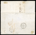 Stamp of France » Empire 1853-1862 1855, Lettre de Kamiesch (Crimée) pour New York (USA),