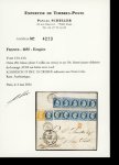 Stamp of France » Empire 1853-1862 1855, Lettre de Kamiesch (Crimée) pour New York (USA),