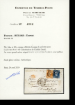Stamp of France » Empire 1853-1862 1860, Lettre de Paris pour Karikal (Inde),