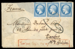 Stamp of France » Empire 1853-1862 1865, Enveloppe des messageries maritimes de Saigon
