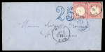 Stamp of France » Alsace-Lorraine 1872, Lettre en “double port franco-allemand” de Metz