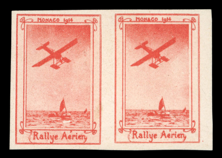 Stamp of Colonies françaises » Monaco 1914,  "Rallye Aérien" de Monaco, vignette semi-officielle