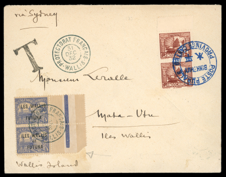 Stamp of Colonies françaises » Wallis et Futuna Wallis  et Futuna, 1932, Enveloppe d'Indochine à destination