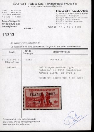 1941-1942, série de 4 timbres non-émis Maury (2010)