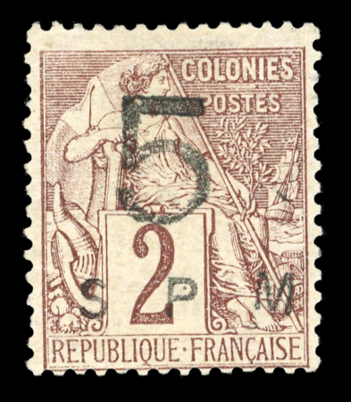 1885, Alphée Dubois Y&T n° 1b, Tillard n° 1A, 2c lilas-brun