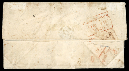 1840 (Oct 18) Entire from Scotland to Prince Edward Island with 1840 1d black pl.6 EH