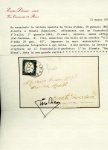 Italy, 1863, 15c blue, variety without relief of the