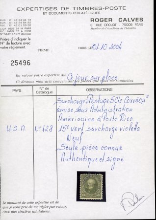 Puerto Rico, 1898, Ponce provisional surcharge “Postage