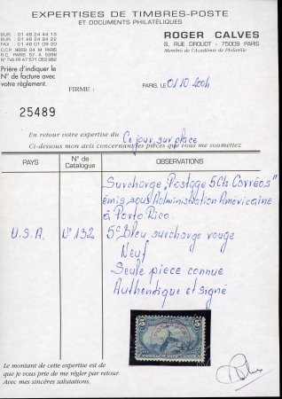 Puerto Rico, 1898, Ponce provisional surcharge “Postage