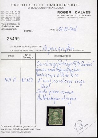 Puerto Rico, 1898, Ponce provisional surcharge “Postage
