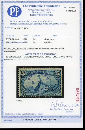 Puerto Rico, 1898, Ponce provisional surcharge “Postage