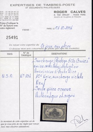 Puerto Rico, 1898, Ponce provisional surcharge “Postage
