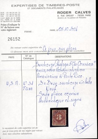 Puerto Rico, 1898, Ponce provisional surcharge “Postage