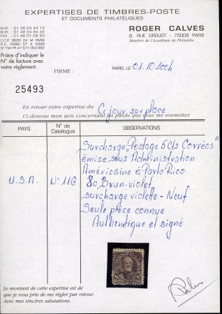 Puerto Rico, 1898, Ponce provisional surcharge “Postage