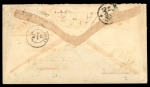 Stamp of Great Britain » British Post Offices Abroad 1875 (Oct 12) envelope from the British P.O. in Callao to Italy, franked with Peru 1866 20c brown bisect in combination with GB franking