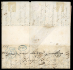 Stamp of France » Timbres-Taxe 1843, Partie supérieure de l'étiquette rouge foncée