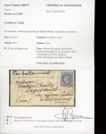 Stamp of France » Guerre de 1870-1871 1870, Lettre par ballon monté affranchie avec Napoléon