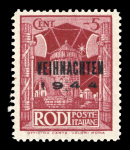 Stamp of Germany » Fieldpost WW II » Fieldpost WW II - Inselpost Rhodes : 1944, Michel n° 12 IV variety "Veinhachten"