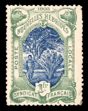 Stamp of Colonies françaises » Nouvelles-Hébrides 1897-1903, Poste Locale YT n° 1-6 complet neufs et