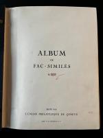 Stamp of Literature 1928 ALBUM DE FAC-SIMILÉS, issued by the UNION PHILATÉLIQUE DE GENÈVE, with nearly all forgeries of Fournier on 157 pages