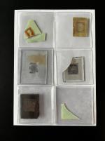Stamp of Large Lots and Collections SPERATI´s philatelic working estate. Box with hundreds of items that he used to create his perfect imitations, such as real stamps