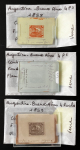 Stamp of Argentina » Buenos Aires Argentina 1858 “Barquitos” 4p SPERATI forgery group of three glass clichés