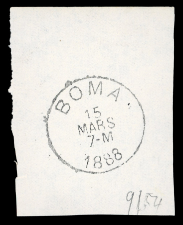 Stamp of Belgian Congo Belgian Congo 1888 Boma SPERATI forgery cancel essay dated 15 MARS on paper