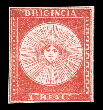 Stamp of Uruguay Diligencia and Montevideo SPERATI forgeries, plus stamp of Colombia