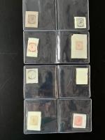 Stamp of Canada » British Columbia and Vancouver British Columbia & Vancouver 1865 5 Cents group of 14 Sperati items incl. 10 glass clichés in different colours