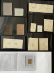Stamp of Fiji Fiji 1874-75 VR overprints group of 24 SPERATI forgery production items incl. 8 glass clichés