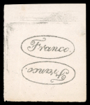 Stamp of Luxembourg Luxembourg SPERATI forgery "Franco" cancellation group with 3 pieces on paper showing 7 strikes