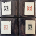 Stamp of Romania » King Carol 1871 - "With Beard" Imperforate Romania 1871-72 group of SPERATI forgery items with four glass clichés